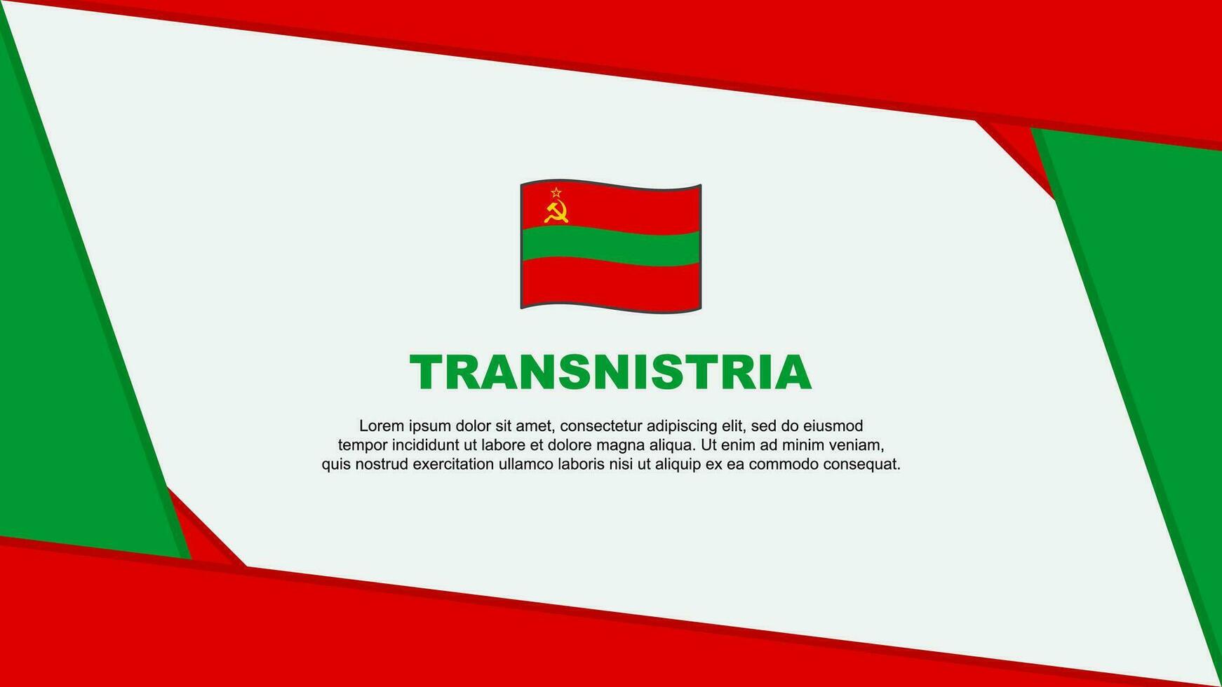 Transnistrien Flagge abstrakt Hintergrund Design Vorlage. Transnistrien Unabhängigkeit Tag Banner Karikatur Vektor Illustration. Transnistrien Unabhängigkeit Tag