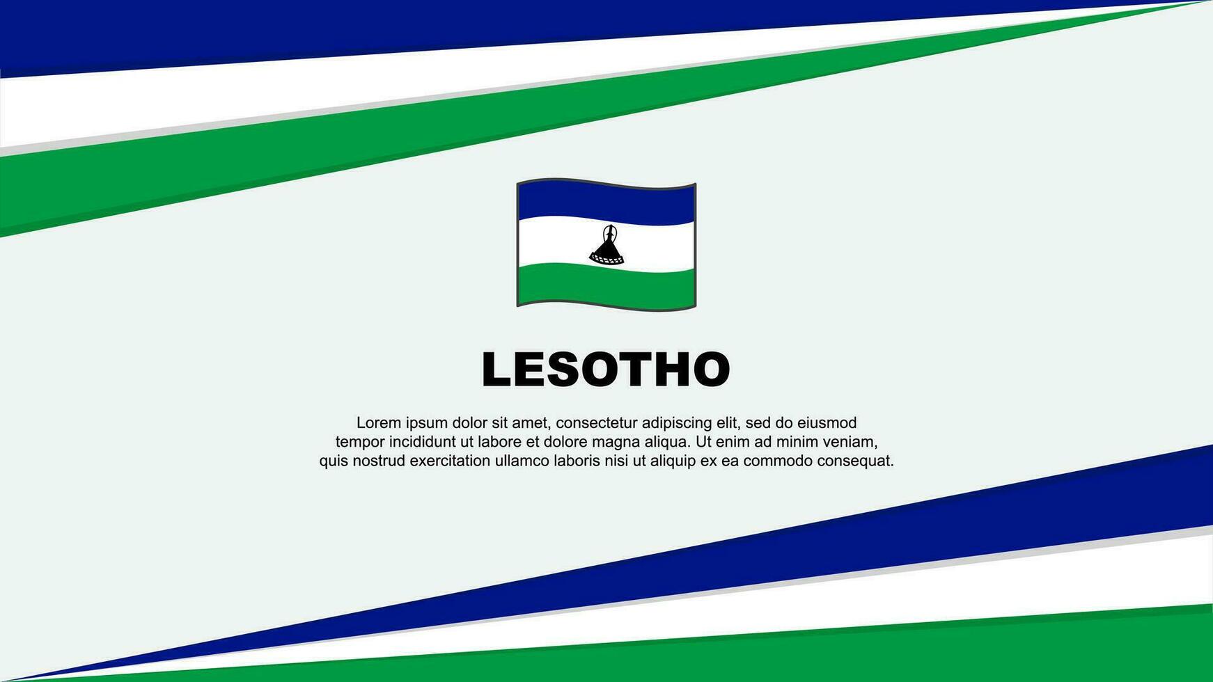 lesotho flagga abstrakt bakgrund design mall. lesotho oberoende dag baner tecknad serie vektor illustration. lesotho design