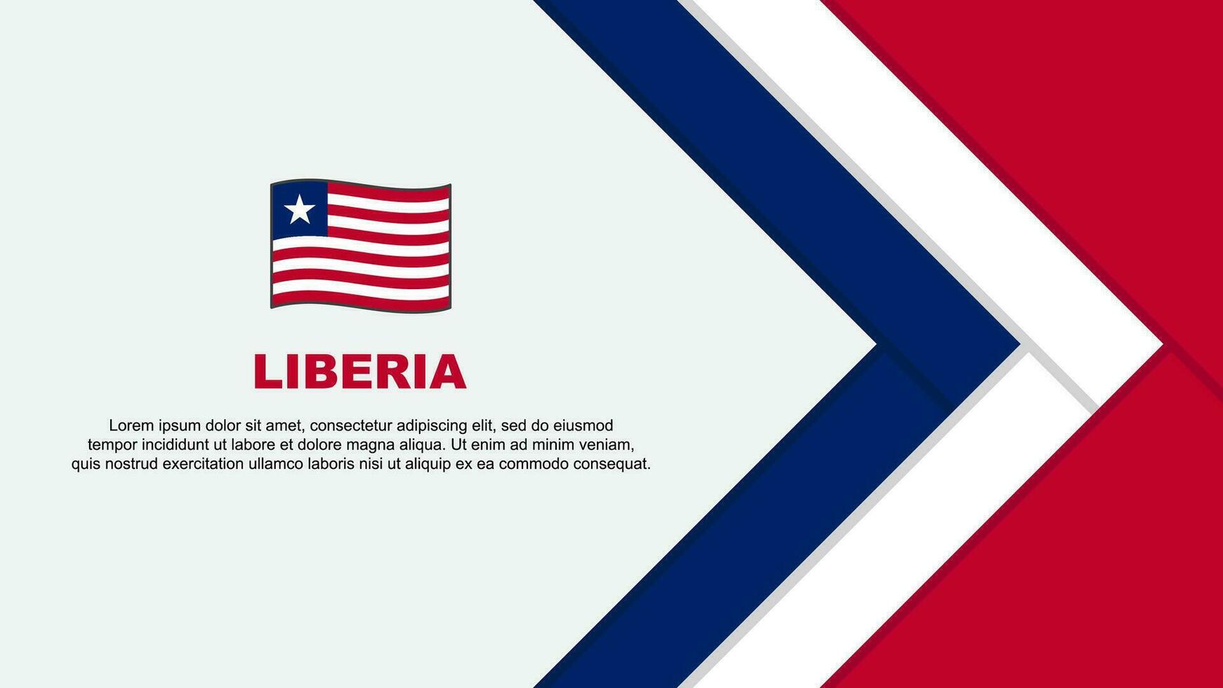 Liberia flagga abstrakt bakgrund design mall. Liberia oberoende dag baner tecknad serie vektor illustration. Liberia tecknad serie