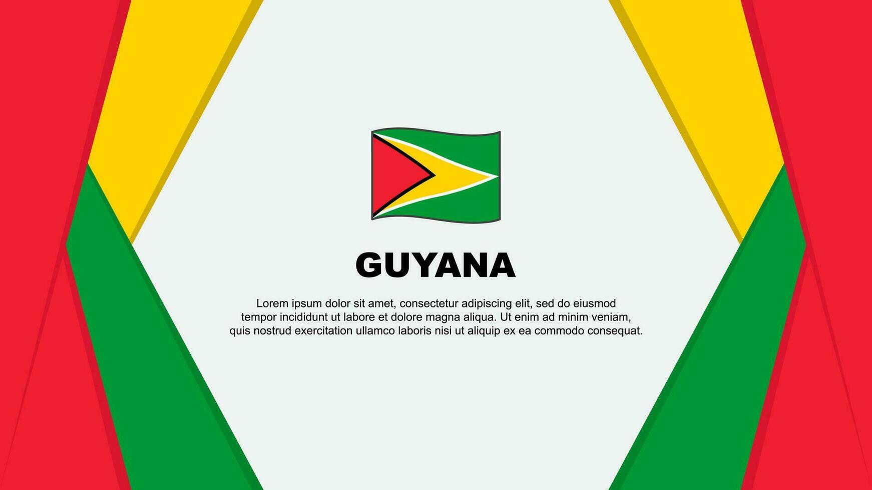 guyana flagga abstrakt bakgrund design mall. guyana oberoende dag baner tecknad serie vektor illustration. guyana bakgrund