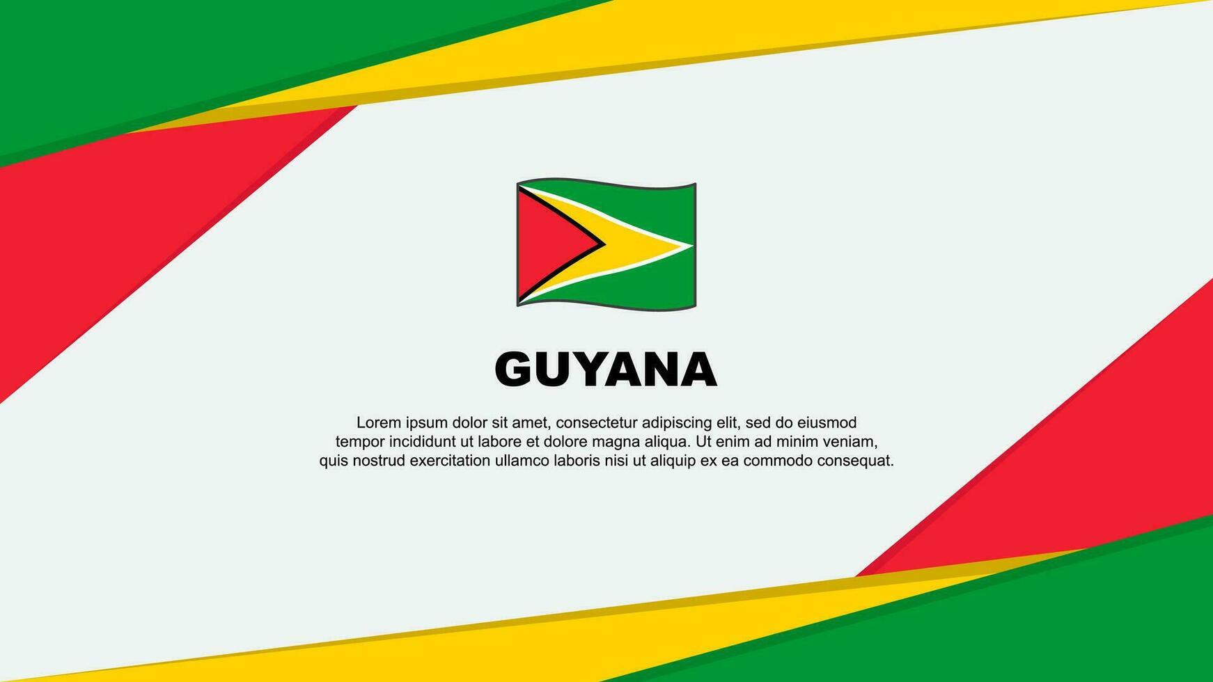 guyana flagga abstrakt bakgrund design mall. guyana oberoende dag baner tecknad serie vektor illustration. guyana