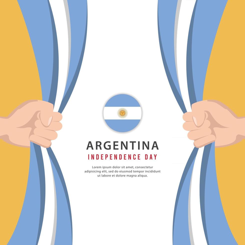 Unabhängigkeitstag argentiniens. Feierlichkeiten zum Nationalfeiertag in Argentinien vektor
