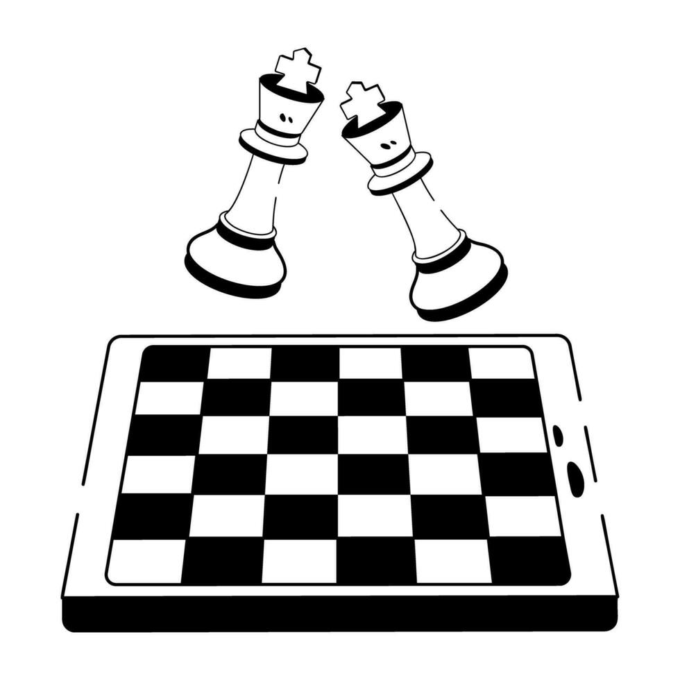 trendig schack styrelse vektor
