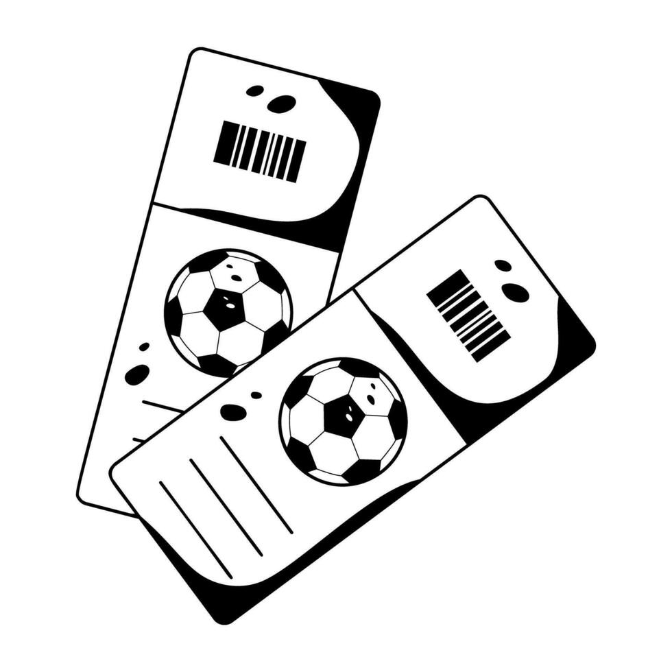 modisch Fußball Tickets vektor