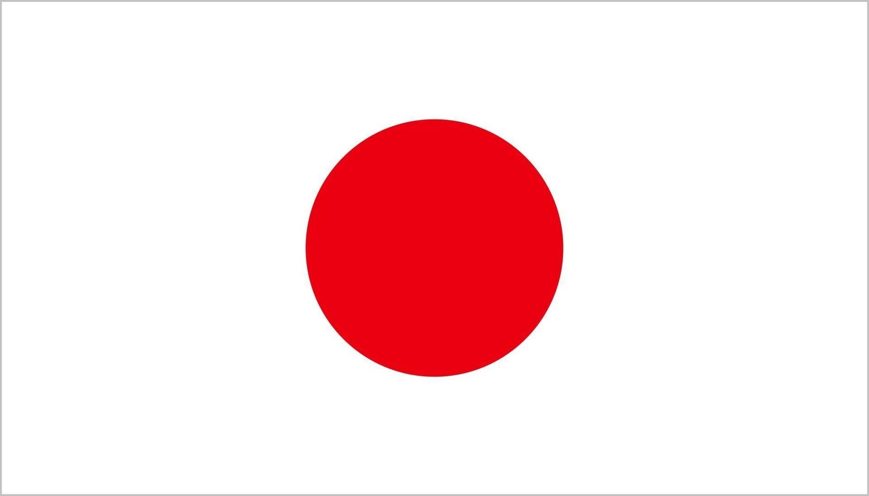 Japans nationella flagga i platt stil vektor
