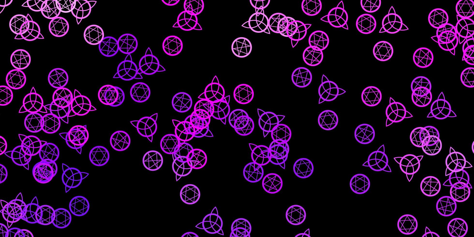 dunkelviolettes Vektormuster mit magischen Elementen. vektor