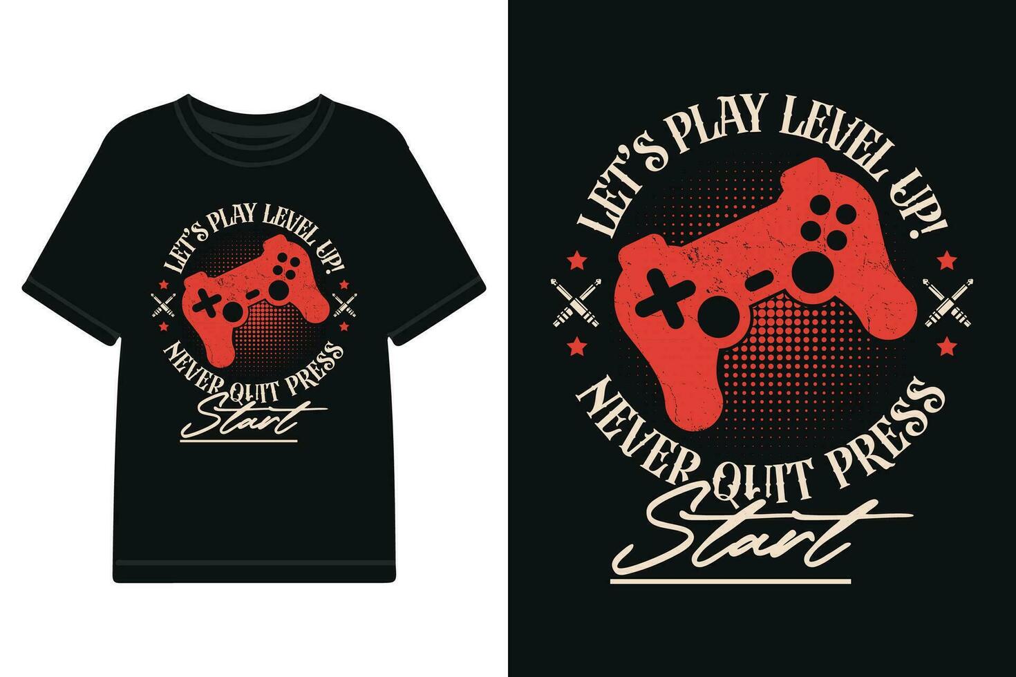 gaming t skjorta mönster, gaming t-shirt design vektor filer, spel motiverande typografi design