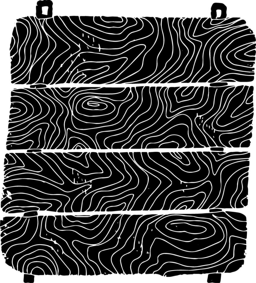ein schwarz und Weiß Zeichnung von ein Holz Planke vektor