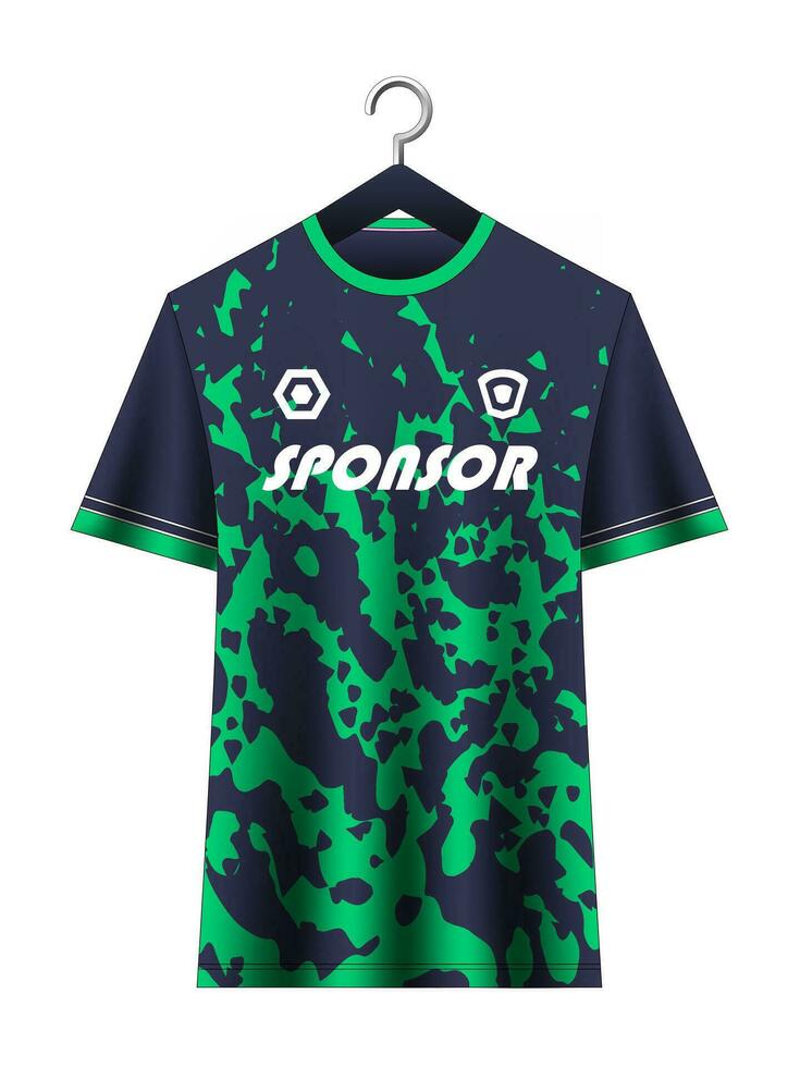 fotboll jersey attrapp för fotboll klubb. vektor sublimering sporter kläder design. enhetlig främre se mallar fotboll jersey.