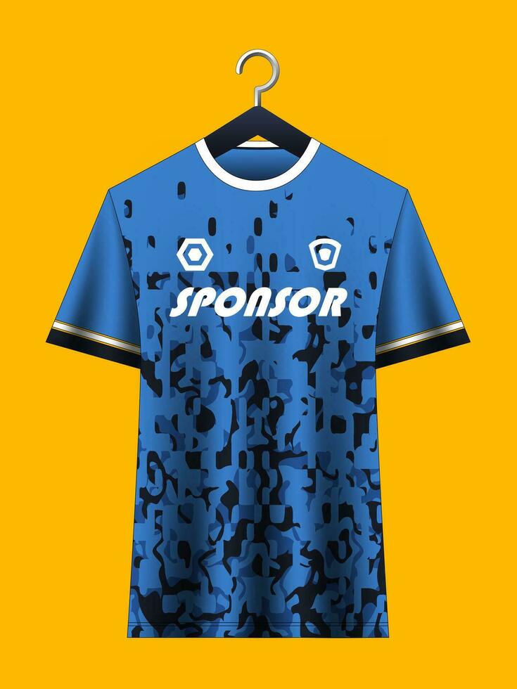 fotboll jersey attrapp för fotboll klubb. vektor sublimering sporter kläder design. enhetlig främre se mallar fotboll jersey.