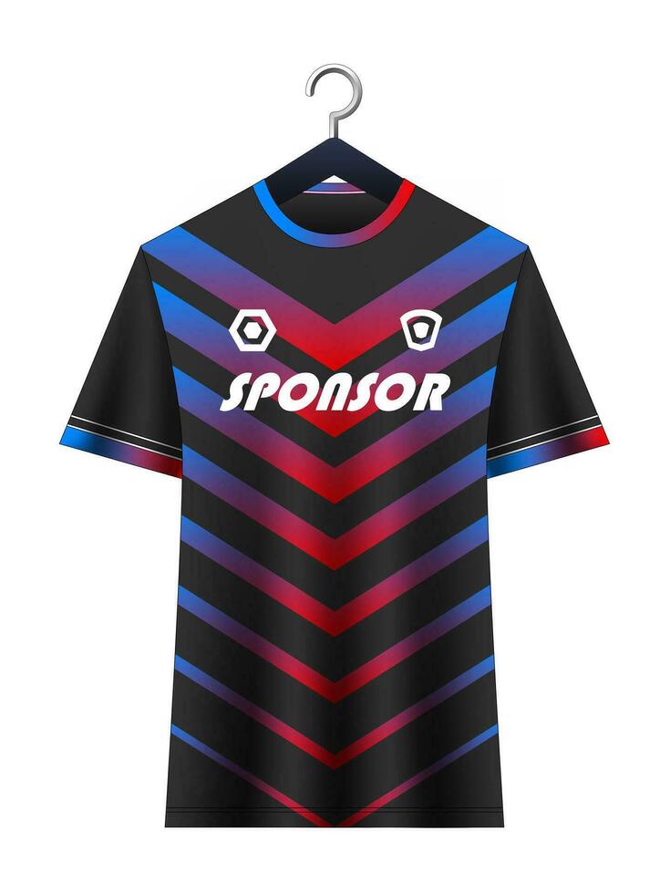 fotboll jersey attrapp för fotboll klubb. vektor sublimering sporter kläder design. enhetlig främre se mallar fotboll jersey.