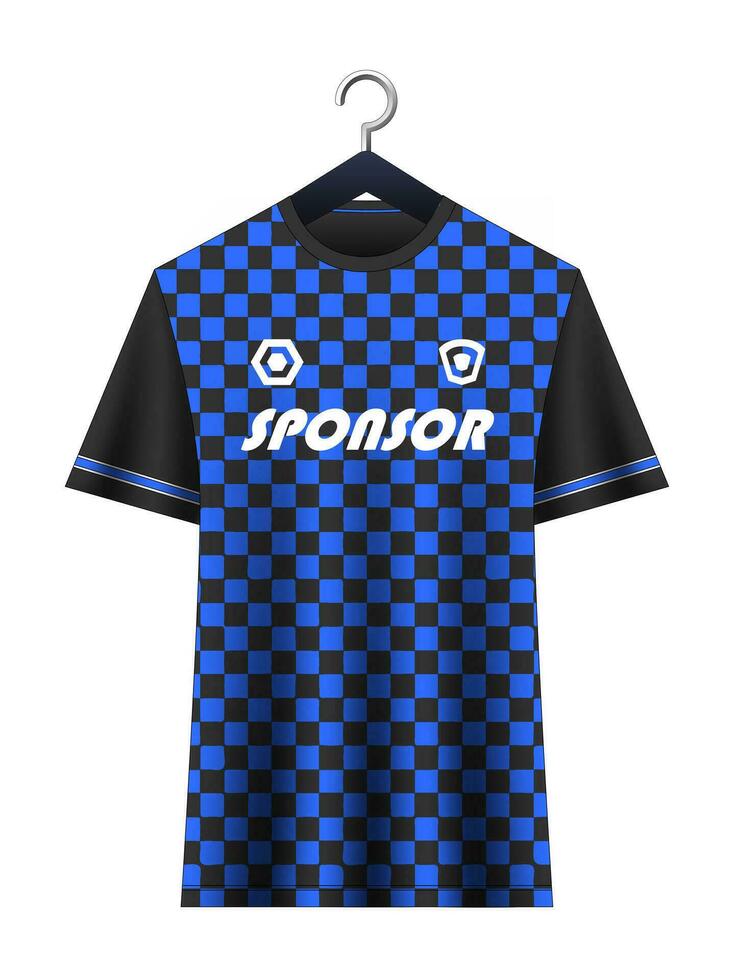 fotboll jersey attrapp för fotboll klubb. vektor sublimering sporter kläder design. enhetlig främre se mallar fotboll jersey.