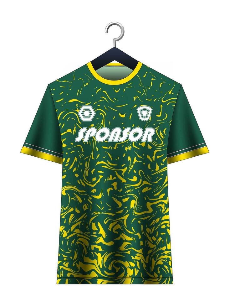 fotboll jersey attrapp för fotboll klubb. vektor sublimering sporter kläder design. enhetlig främre se mallar fotboll jersey. jersey design idéer.