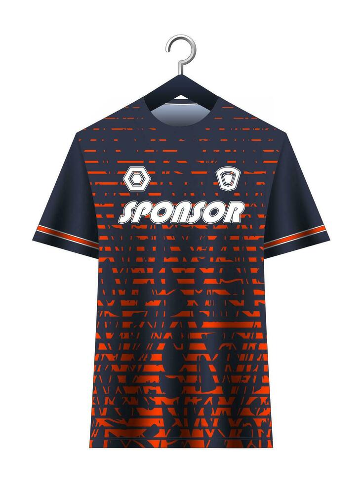 fotboll jersey attrapp för fotboll klubb. vektor sublimering sporter kläder design. enhetlig främre se mallar fotboll jersey. jersey design idéer.