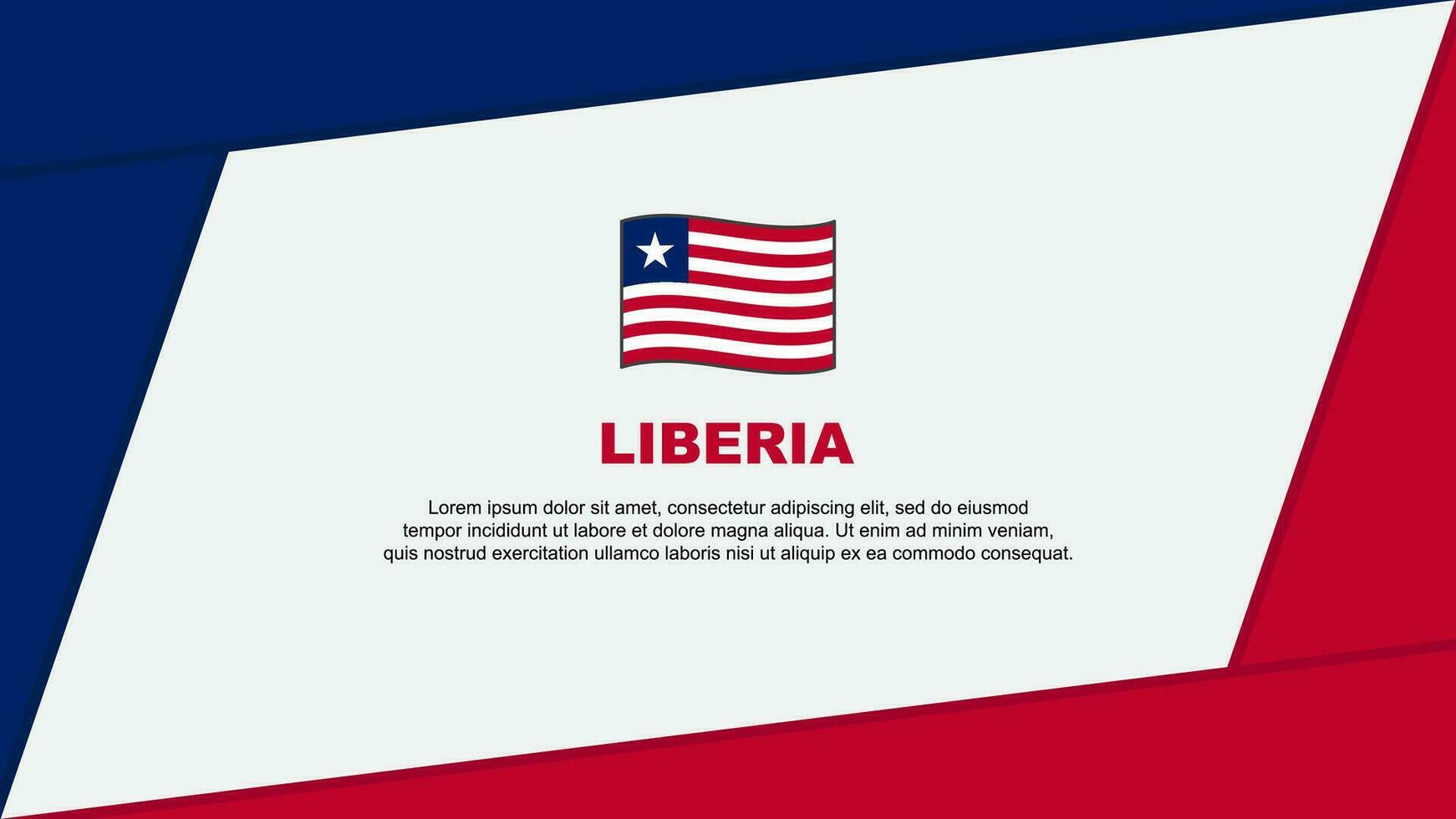 Liberia flagga abstrakt bakgrund design mall. Liberia oberoende dag baner tecknad serie vektor illustration. Liberia baner