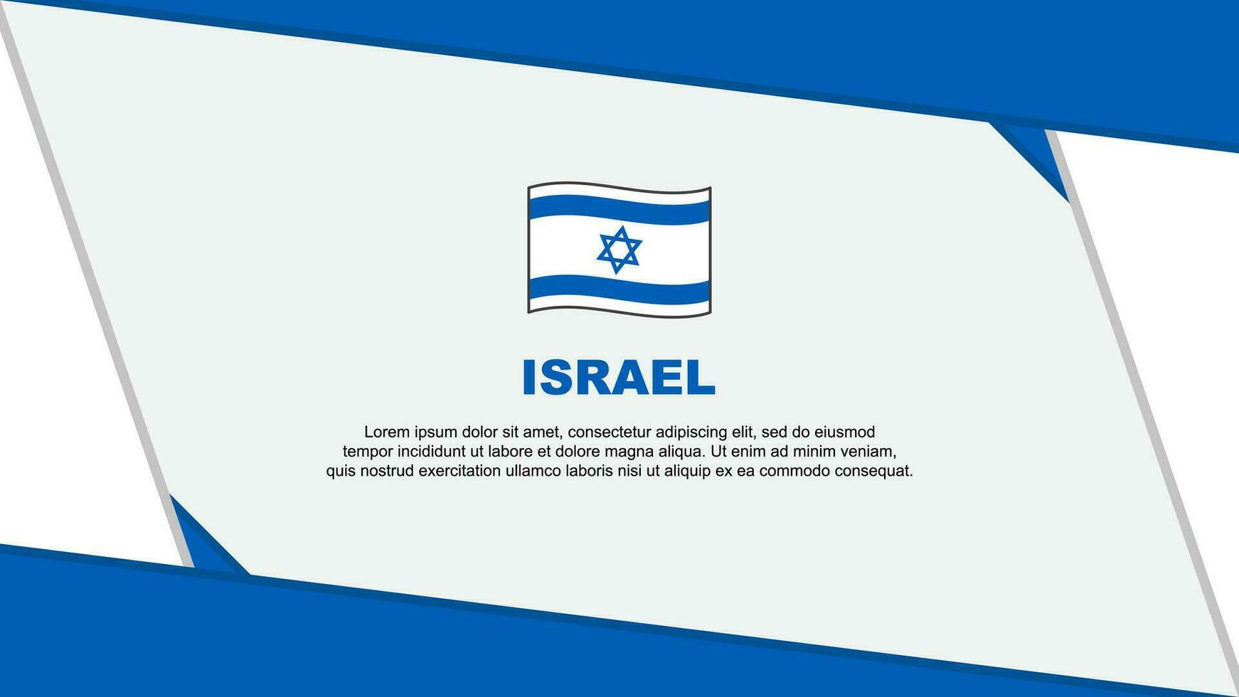 Israel flagga abstrakt bakgrund design mall. Israel oberoende dag baner tecknad serie vektor illustration. Israel oberoende dag