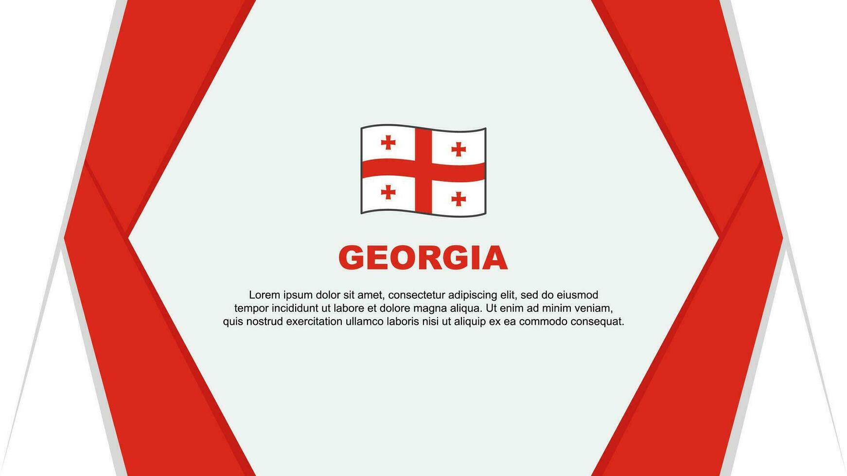 georgien flagga abstrakt bakgrund design mall. georgien oberoende dag baner tecknad serie vektor illustration. georgien bakgrund