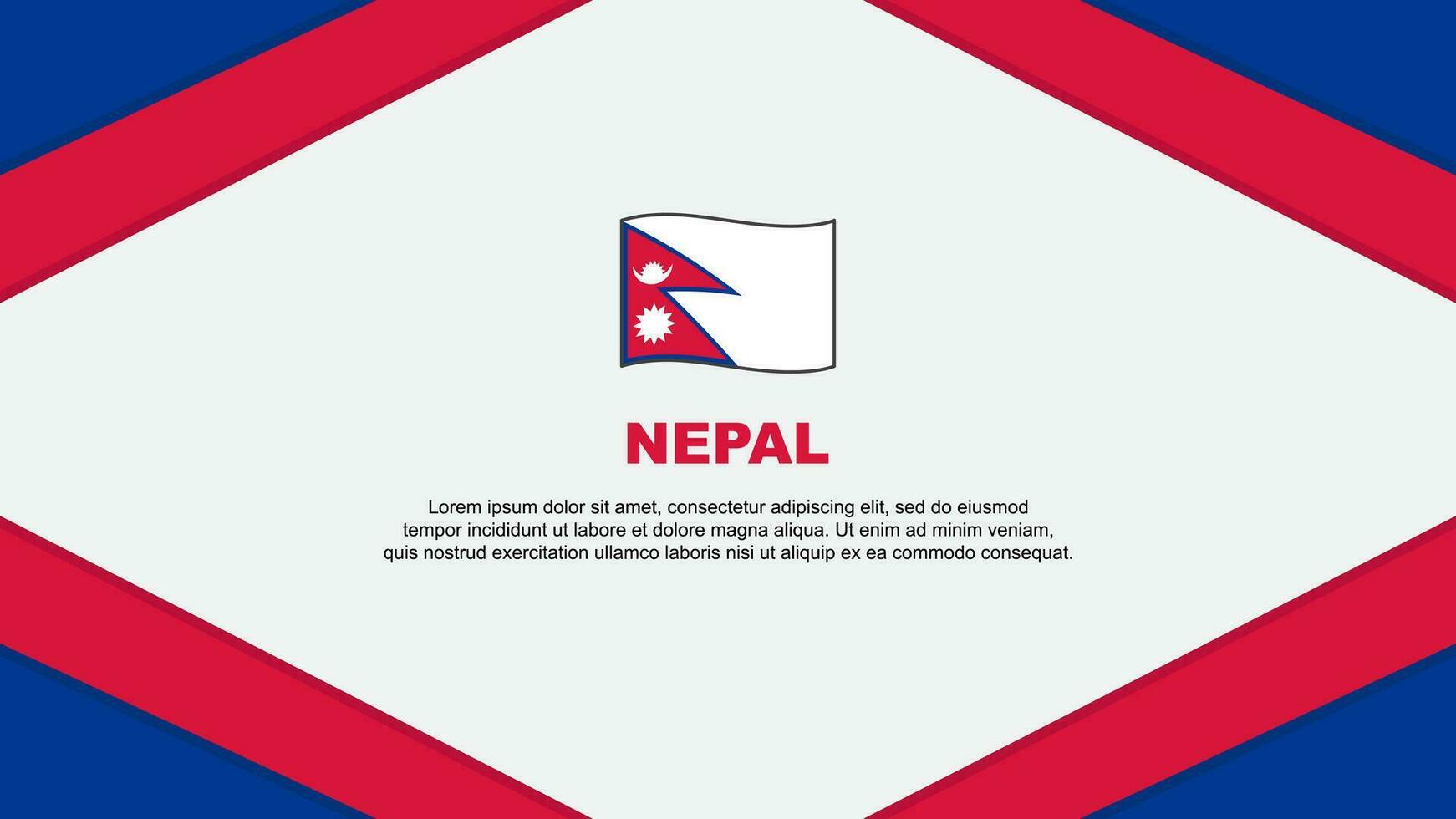 nepal flagga abstrakt bakgrund design mall. nepal oberoende dag baner tecknad serie vektor illustration. nepal mall