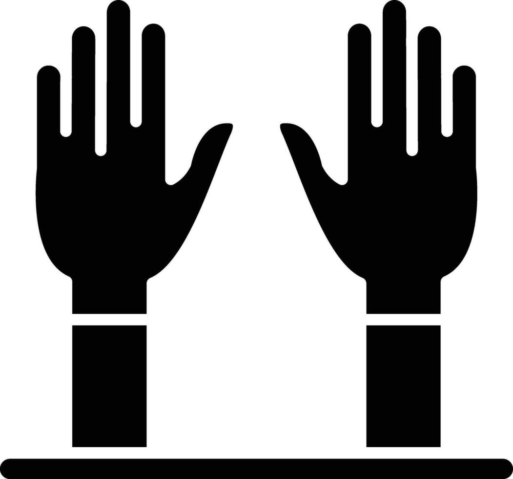 examen handskar vektor ikon