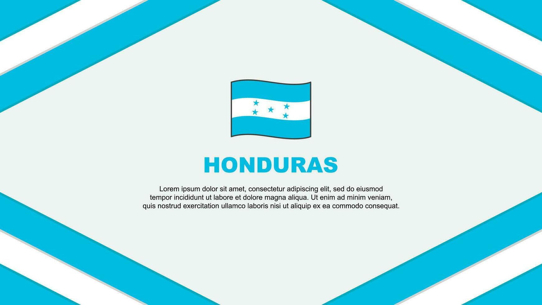 Honduras Flagge abstrakt Hintergrund Design Vorlage. Honduras Unabhängigkeit Tag Banner Karikatur Vektor Illustration. Honduras Vorlage