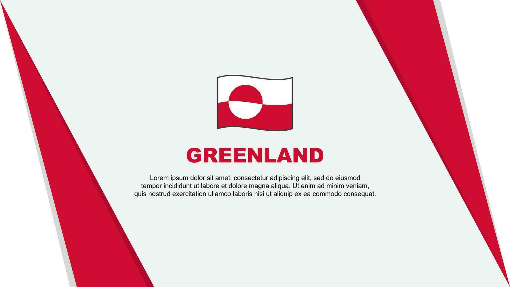Grönland Flagge abstrakt Hintergrund Design Vorlage. Grönland Unabhängigkeit Tag Banner Karikatur Vektor Illustration. Grönland Flagge