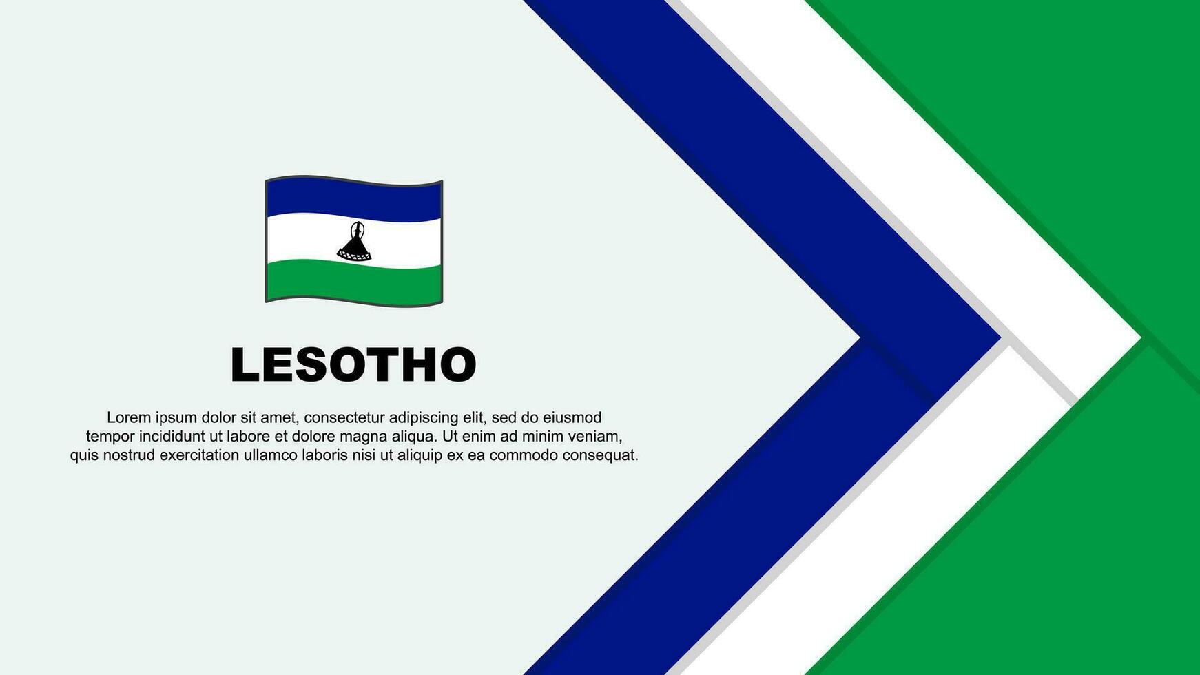 lesotho flagga abstrakt bakgrund design mall. lesotho oberoende dag baner tecknad serie vektor illustration. lesotho tecknad serie