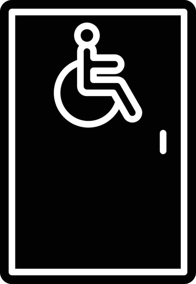 Rollstuhl zugänglich Vektor Symbol