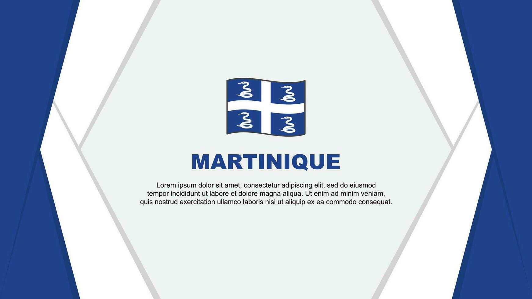Martinique Flagge abstrakt Hintergrund Design Vorlage. Martinique Unabhängigkeit Tag Banner Karikatur Vektor Illustration. Martinique Hintergrund