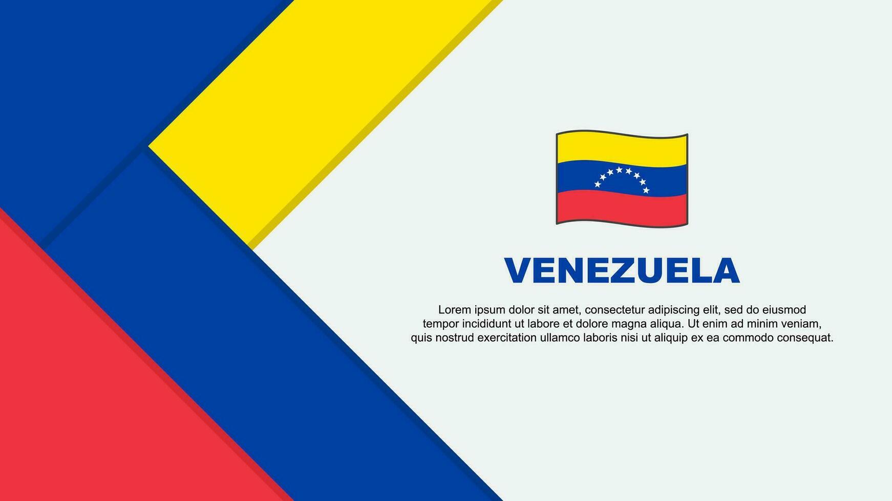venezuela flagga abstrakt bakgrund design mall. venezuela oberoende dag baner tecknad serie vektor illustration. venezuela illustration