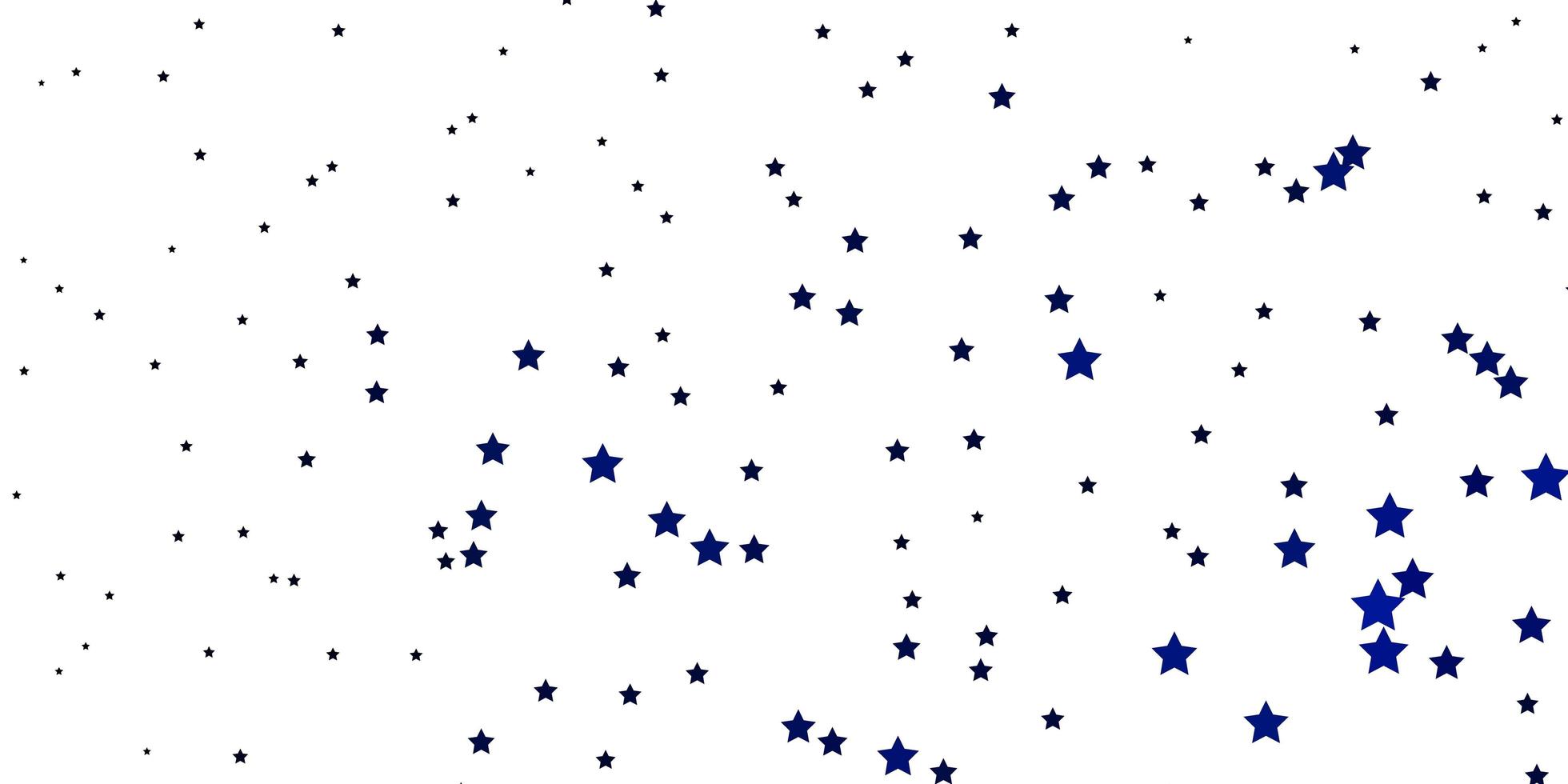 dunkelblauer Vektorhintergrund mit bunten Sternen. vektor