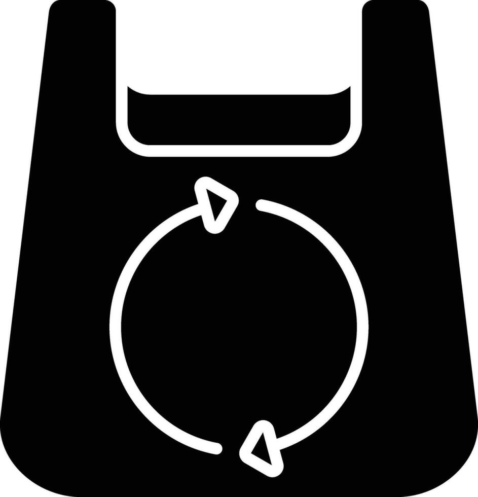 wiederverwendbar Lebensmittelgeschäft Tasche Vektor Symbol