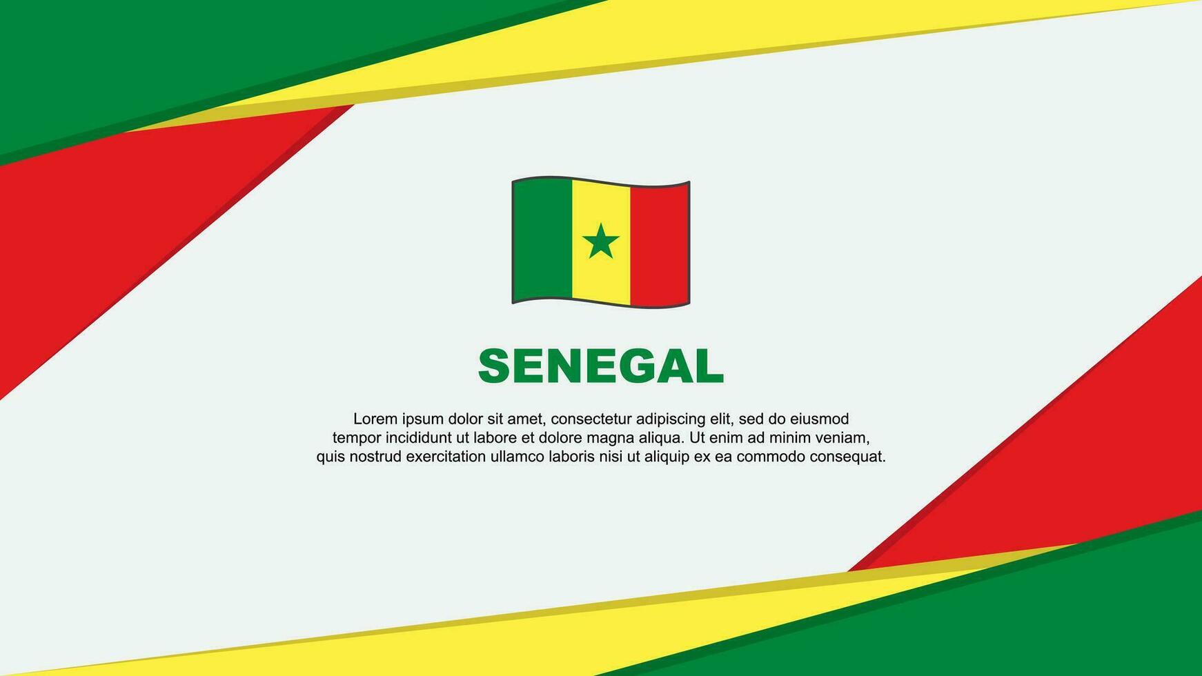 Senegal Flagge abstrakt Hintergrund Design Vorlage. Senegal Unabhängigkeit Tag Banner Karikatur Vektor Illustration. Senegal