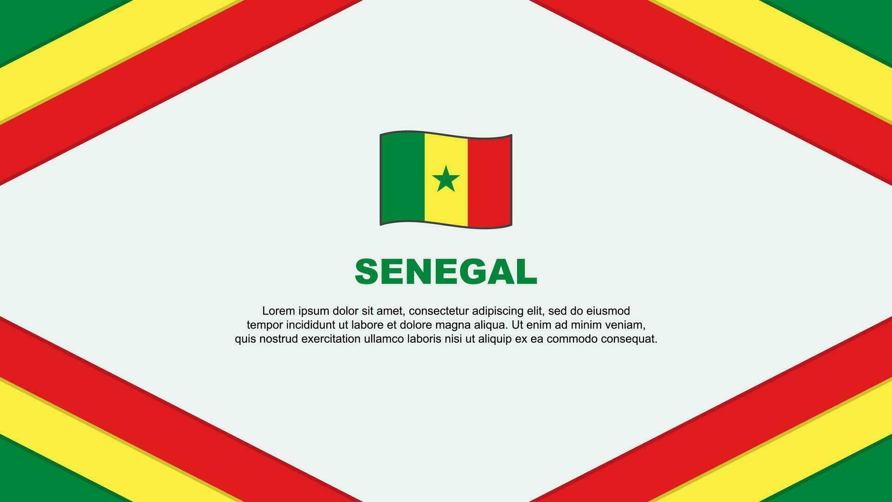 senegal flagga abstrakt bakgrund design mall. senegal oberoende dag baner tecknad serie vektor illustration. senegal mall