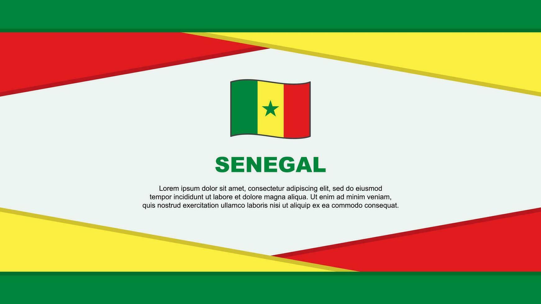 senegal flagga abstrakt bakgrund design mall. senegal oberoende dag baner tecknad serie vektor illustration. senegal vektor