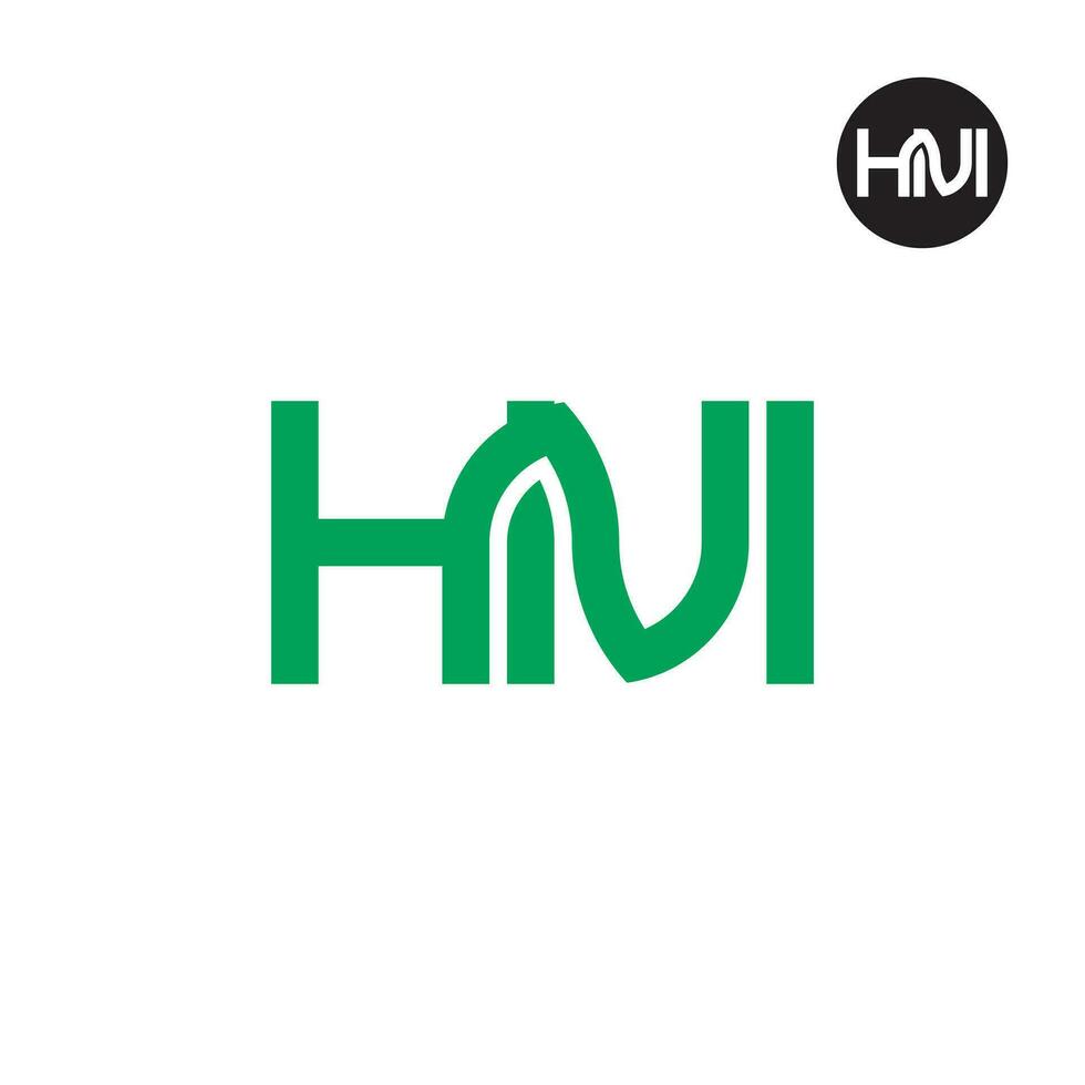 brev hni monogram logotyp design vektor