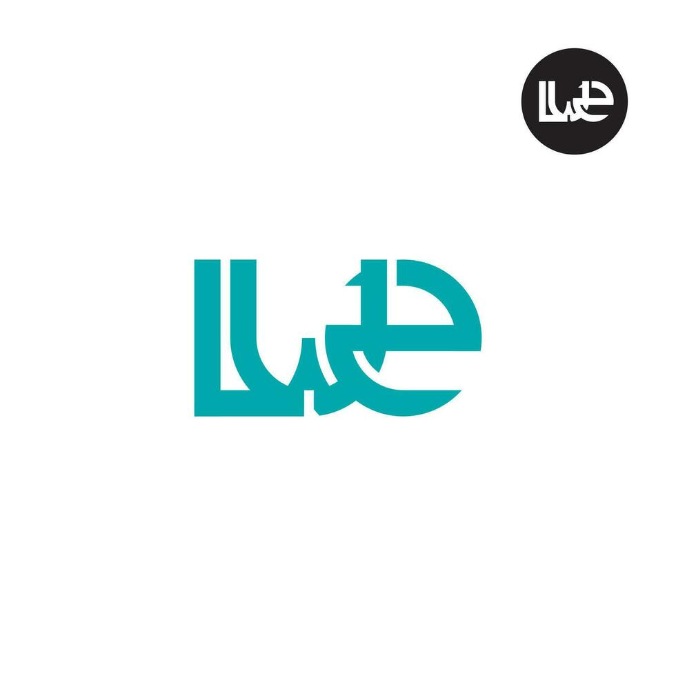 Brief lw2 Monogramm Logo Design vektor
