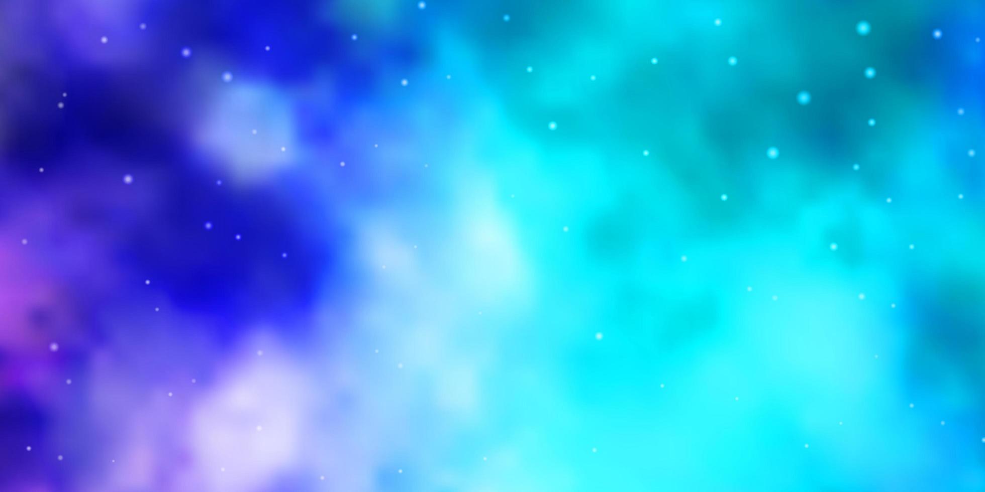 hellrosa, blaues Vektormuster mit abstrakten Sternen. vektor