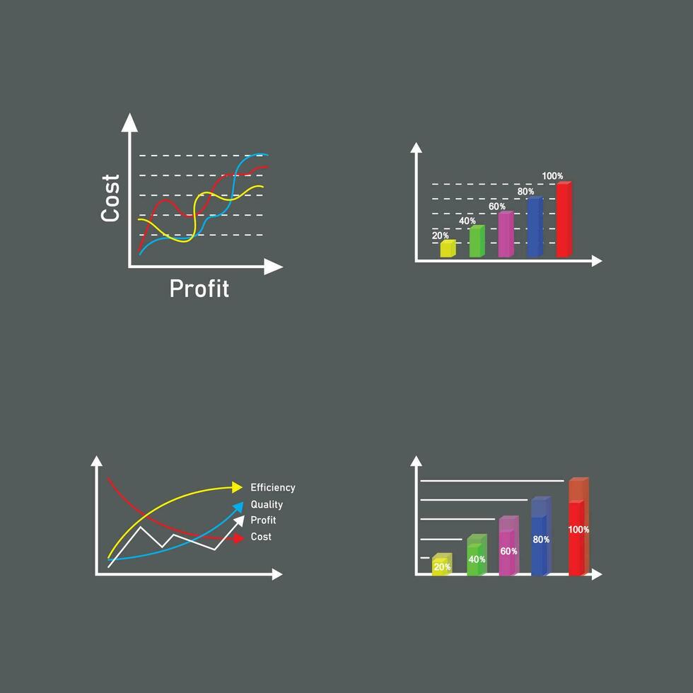 kvadrant begrepp diagram logotyp illustration vektor