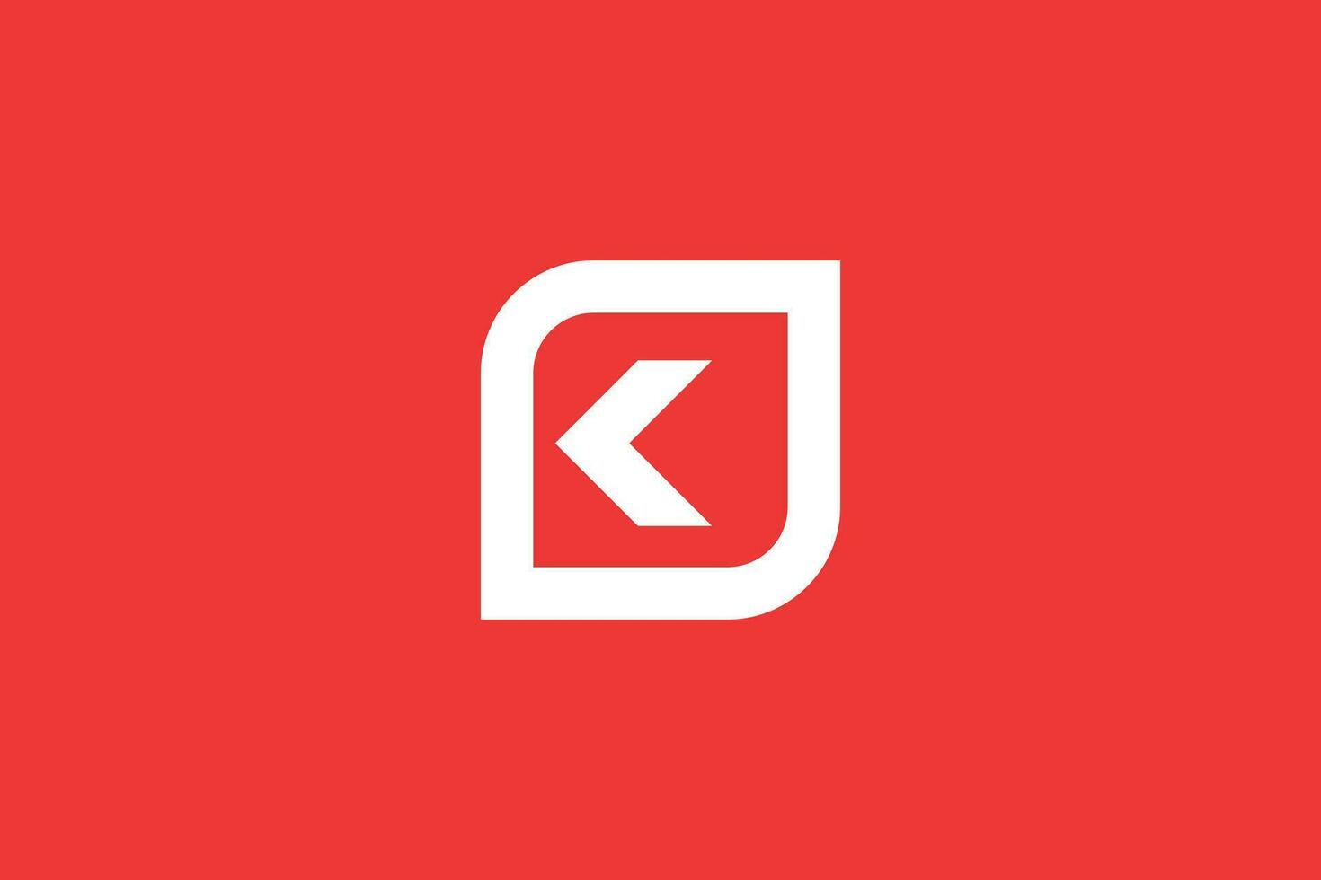 Brief k Pfeil oder k erweitern Pfeil modisch Vektor Logo Design