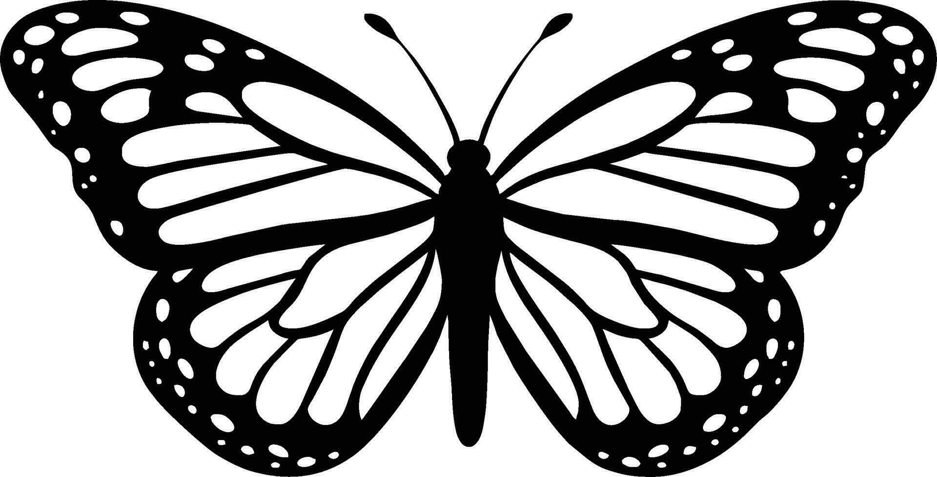 fliegend Schmetterling Vektor Silhouette. Schönheit Schmetterling Vektor Symbol Design Lager Vektor Bild