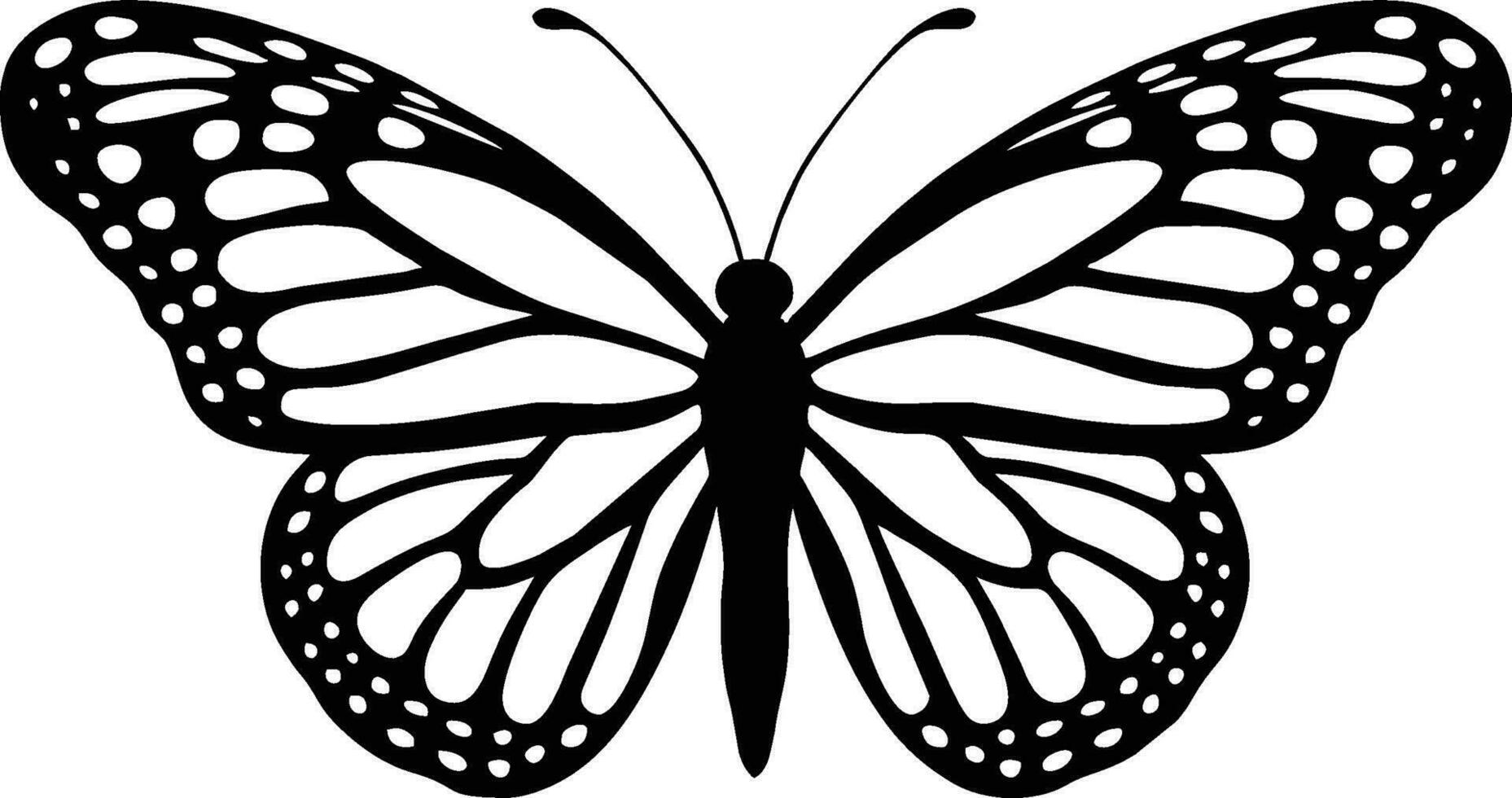 fliegend Schmetterling Vektor Silhouette. Schönheit Schmetterling Vektor Symbol Design Lager Vektor Bild