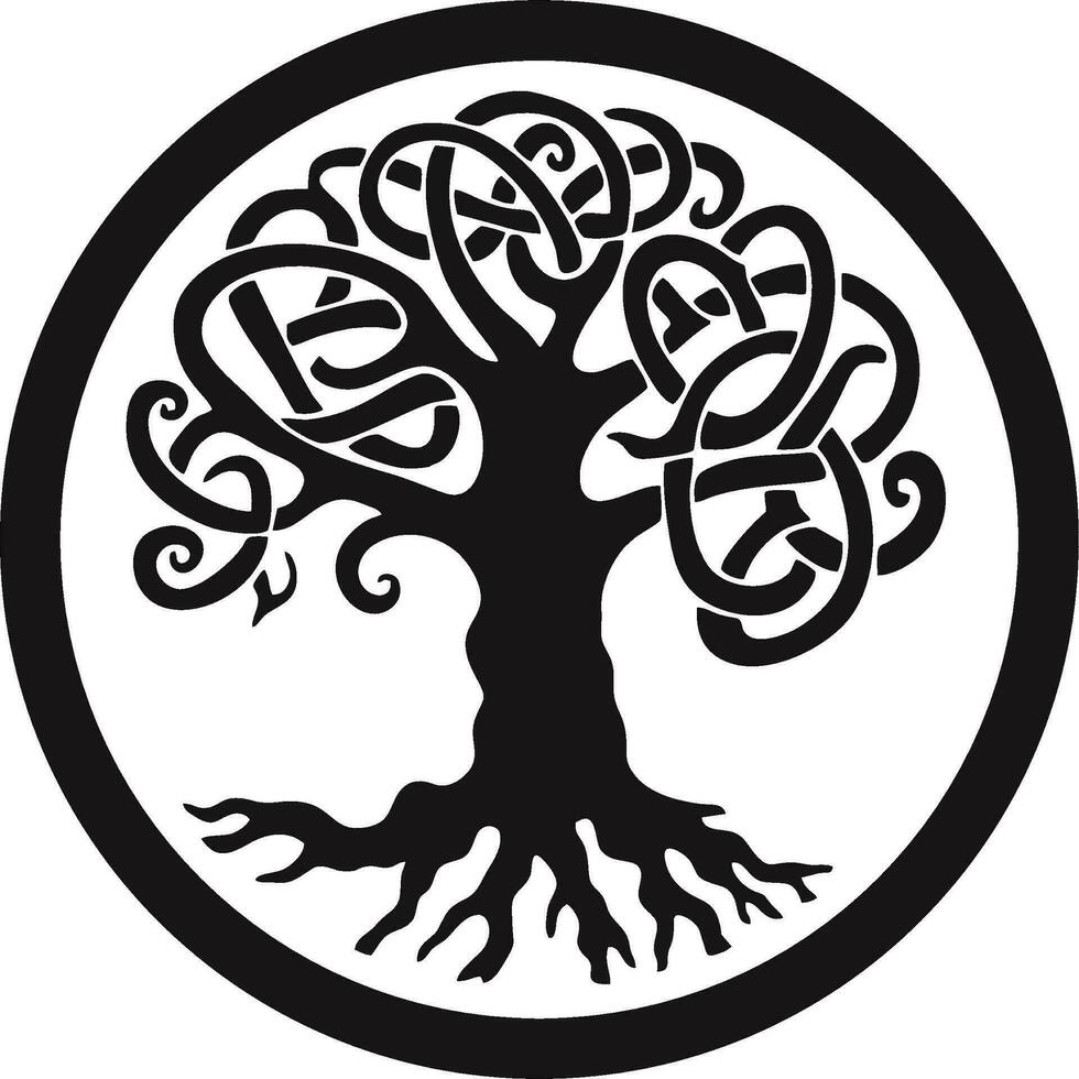Gliederung Baum von Leben Lager Illustration - - herunterladen Bild jetzt - - Baum von Leben - - Konzept, Baum, keltisch Stil vektor