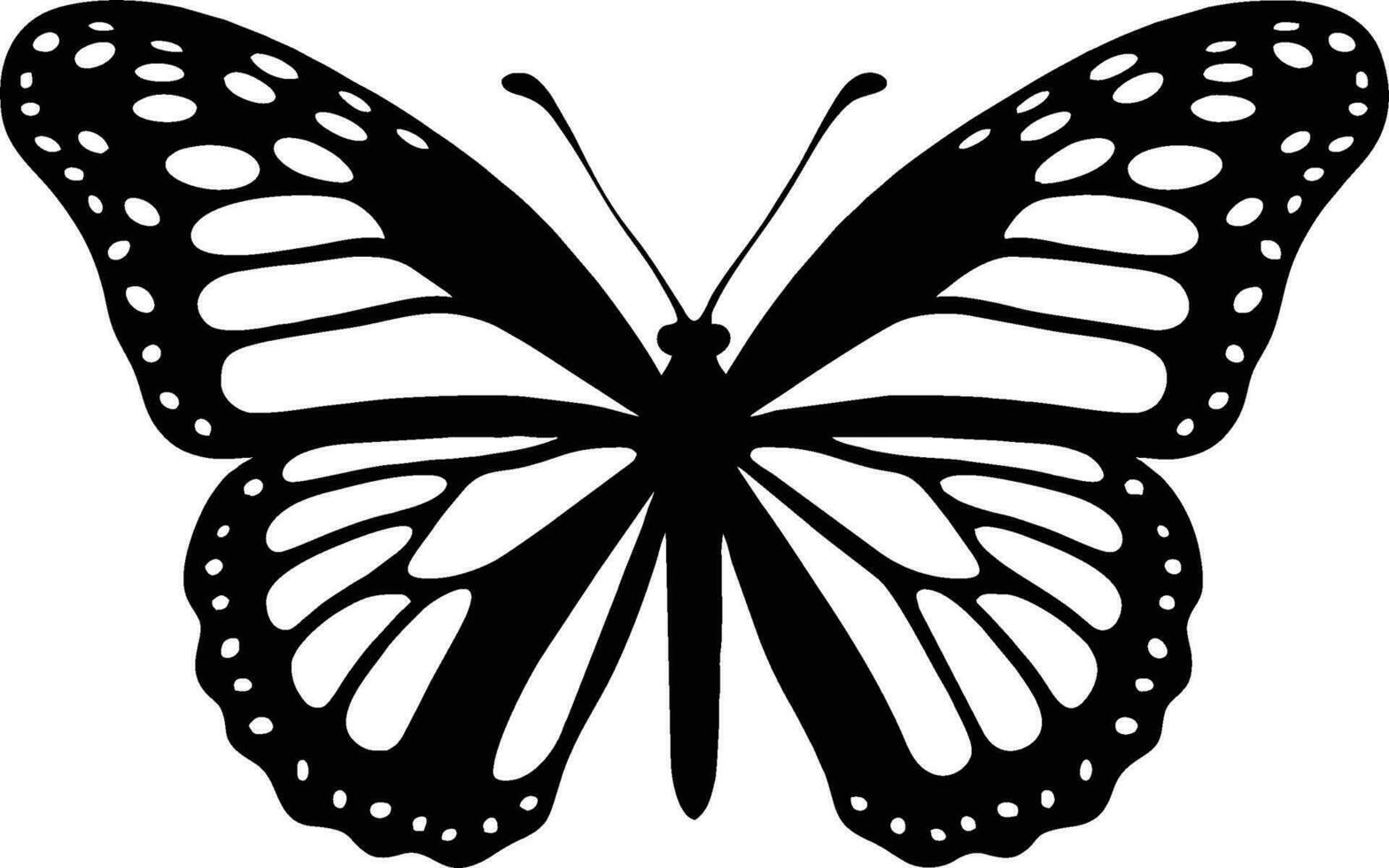 fliegend Schmetterling Vektor Silhouette. Schönheit Schmetterling Vektor Symbol Design Lager Vektor Bild