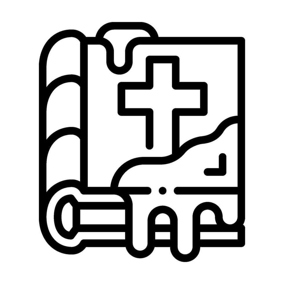 Bibel Linie Symbol, Vektor und Illustration