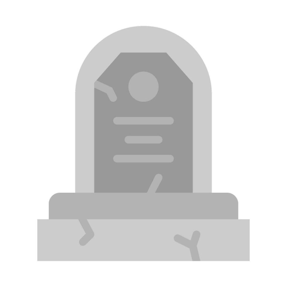 gravsten platt ikon, vektor och illustration
