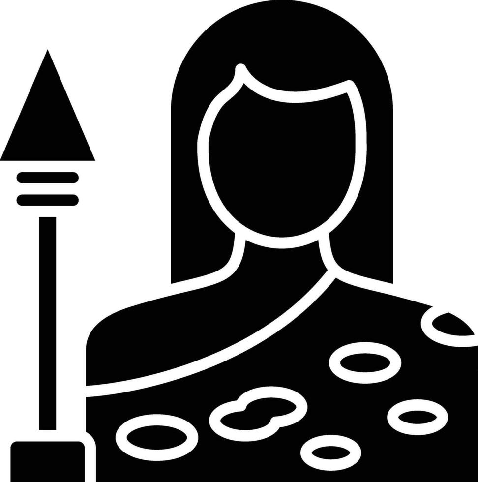 jägare kvinna vektor ikon