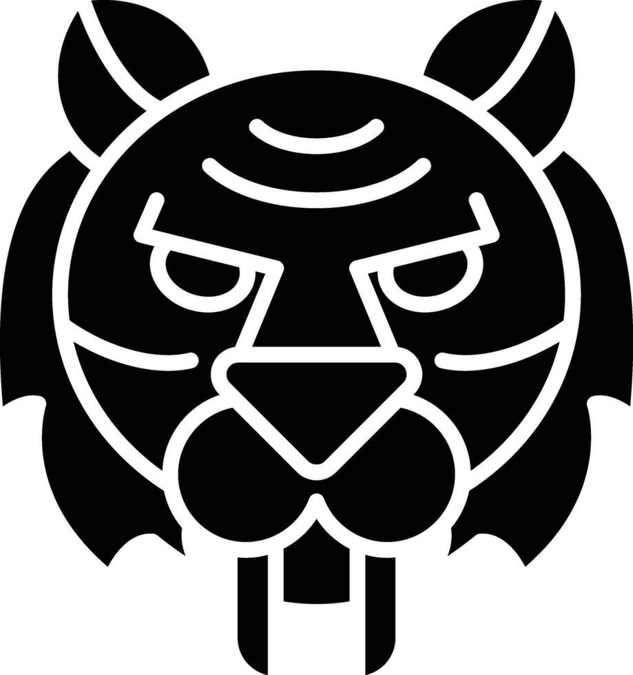 Säbel gezahnt Tiger Vektor Symbol