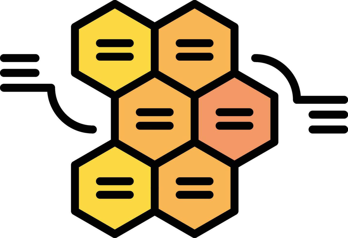 alternerande hexagoner vektor ikon