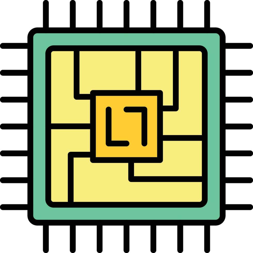 Mikrochip-Vektorsymbol vektor