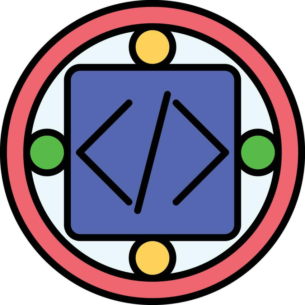 Benutzerdefiniert Code Implementierung Vektor Symbol